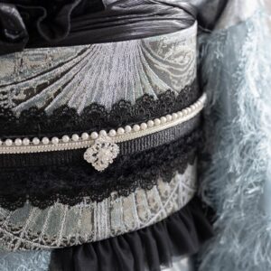 袋帯【正絹】振袖用　GFO-84　サンクチュアリ　黒銀