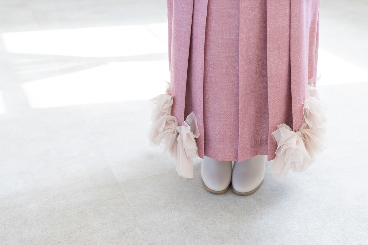 ラフィネモカ二尺袖/卒業袴 ウェッジデニムRM-192/RH-108【ピンク/ピンク】 - 画像 (7)