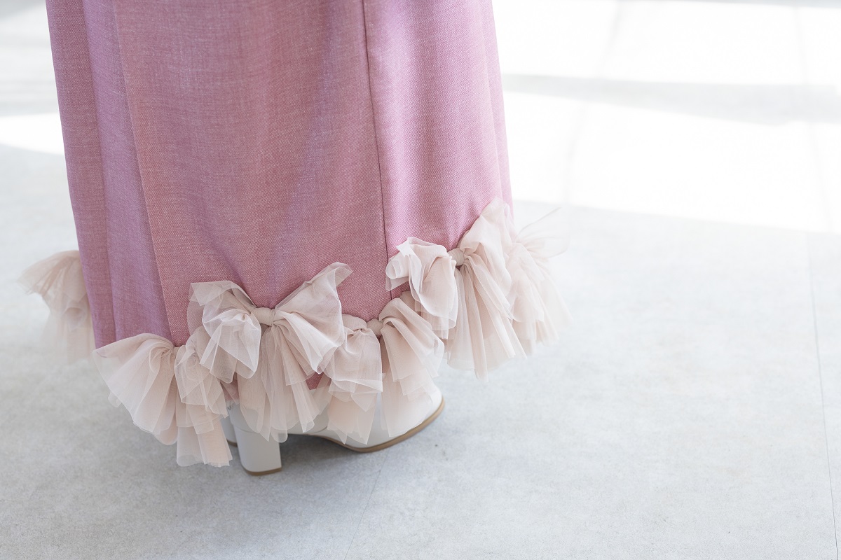 ラフィネモカ二尺袖/卒業袴 ウェッジデニムRM-192/RH-108【ピンク/ピンク】 - 画像 (8)