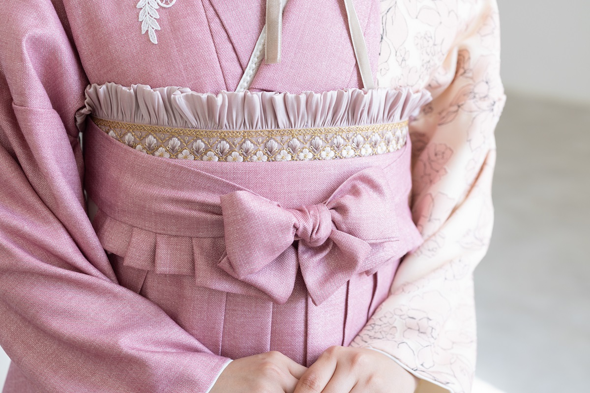 ラフィネモカ二尺袖/卒業袴 ウェッジデニムRM-192/RH-108【ピンク/ピンク】 - 画像 (10)