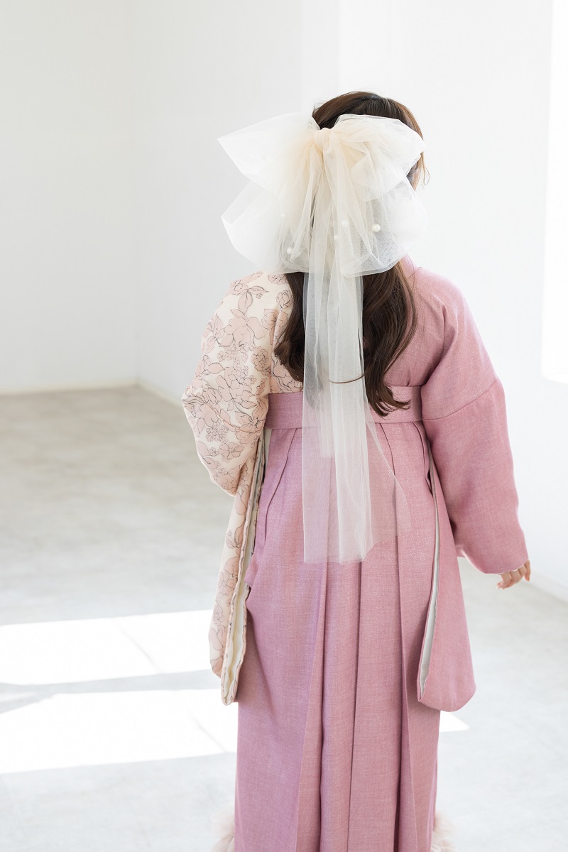 ラフィネモカ二尺袖/卒業袴 ウェッジデニムRM-192/RH-108【ピンク/ピンク】 - 画像 (6)