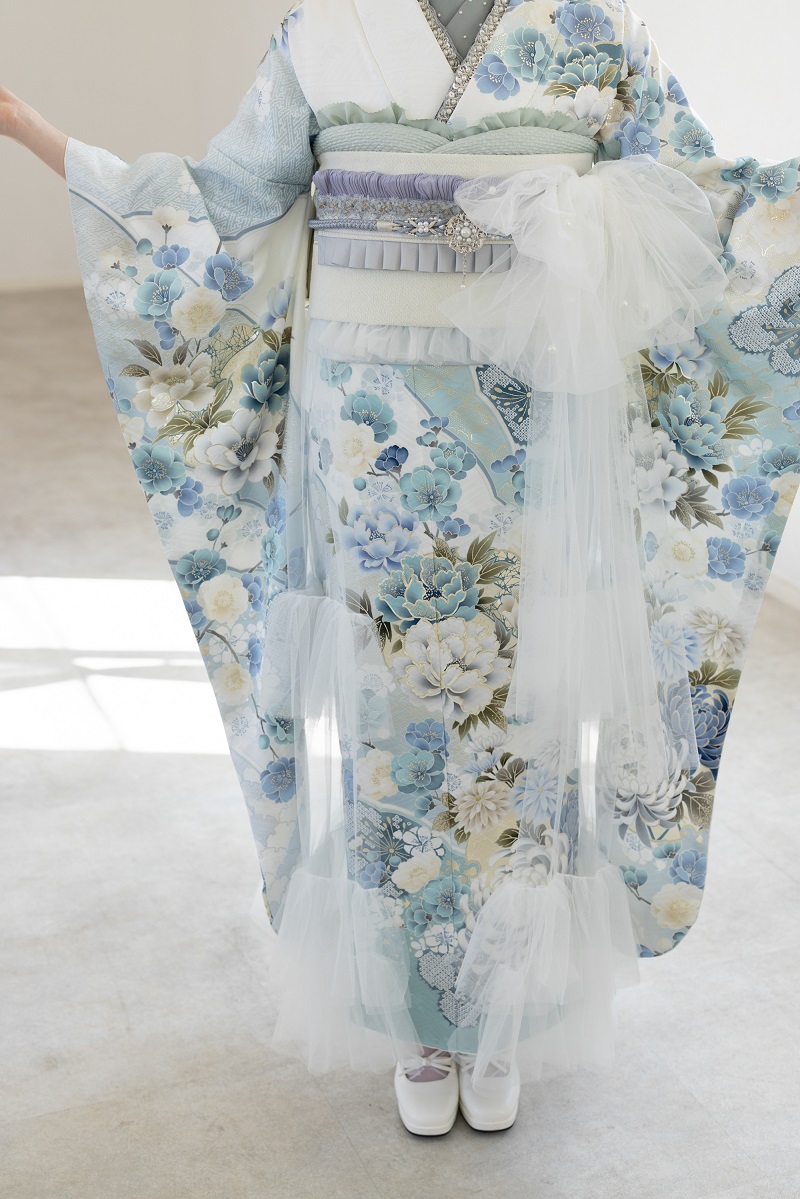 振袖こもの RS-24 チュールオーバースカート ホワイト