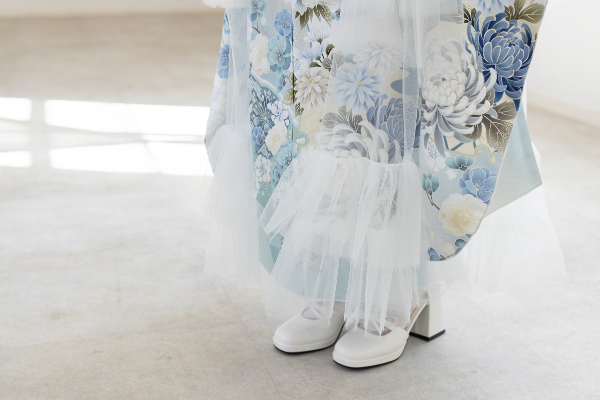振袖こもの RS-24 チュールオーバースカート ホワイト - 画像 (5)