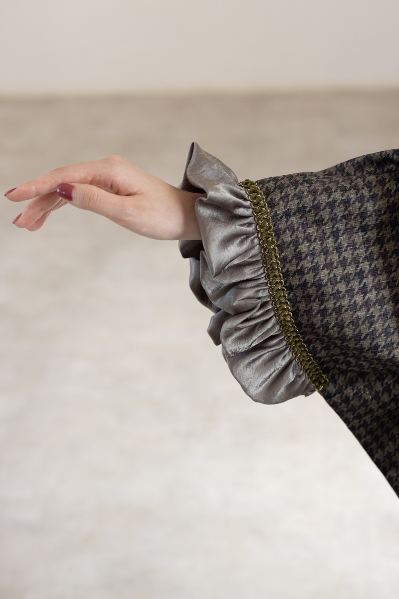 ラフィネモカ二尺袖/ドレス袴 ピエ・ド・プールRM-201/RH-106【カーキ/カーキ】 - 画像 (10)