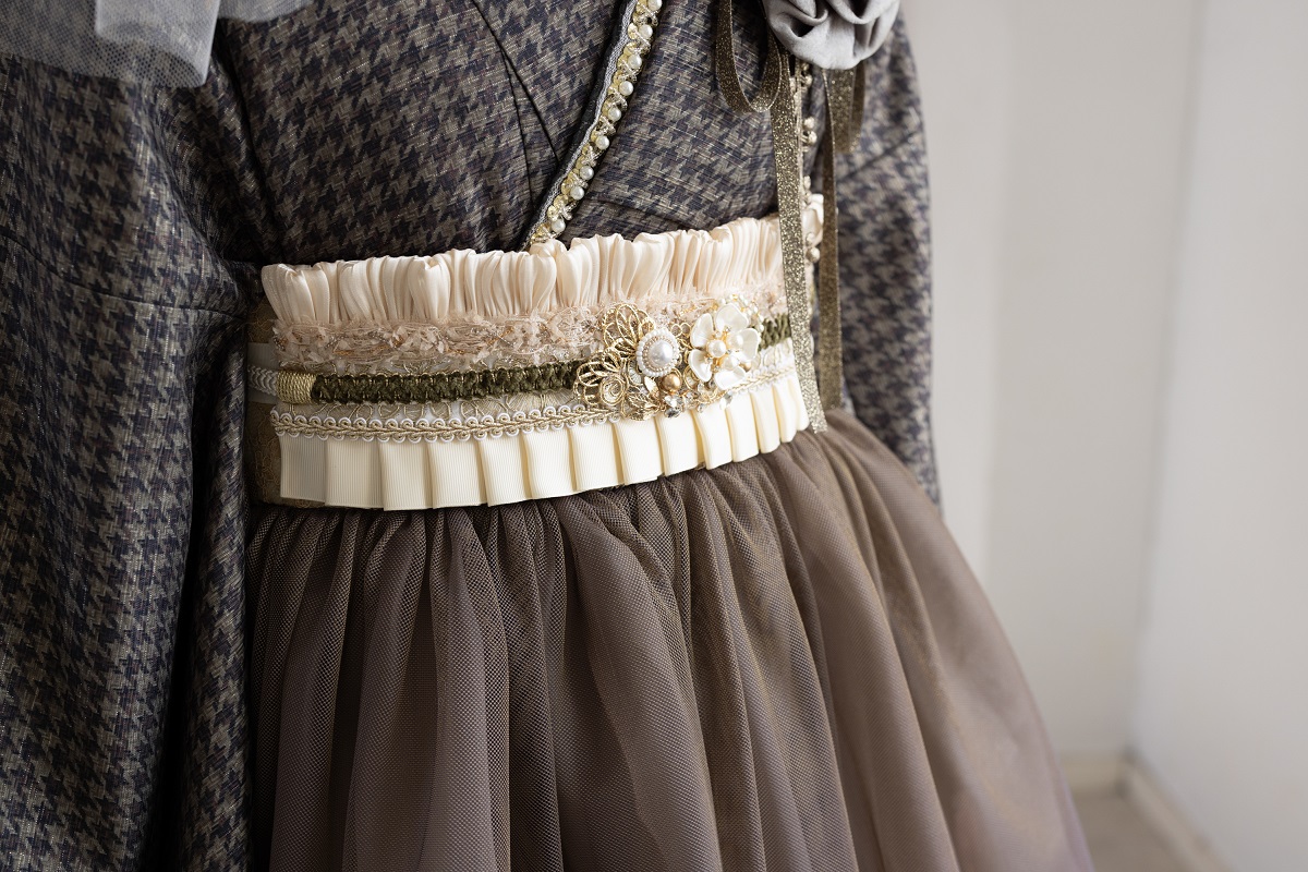 ラフィネモカ二尺袖/ドレス袴 ピエ・ド・プールRM-201/RH-106【カーキ/カーキ】 - 画像 (14)