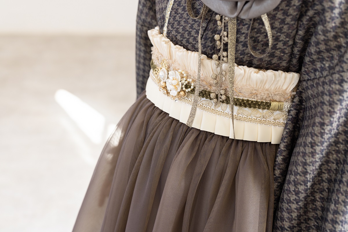 ラフィネモカ二尺袖/ドレス袴 ピエ・ド・プールRM-201/RH-106【カーキ/カーキ】 - 画像 (19)