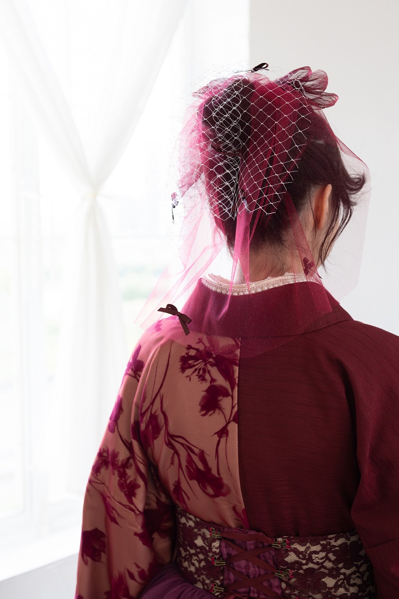 ﾗﾌｨﾈﾓｶ二尺袖/ﾄﾞﾚｽ袴　ロゼ・シルエットRM-207/RH-105【ﾎﾞﾙﾄﾞｰ/ﾎﾞﾙﾄﾞｰ】 - 画像 (8)