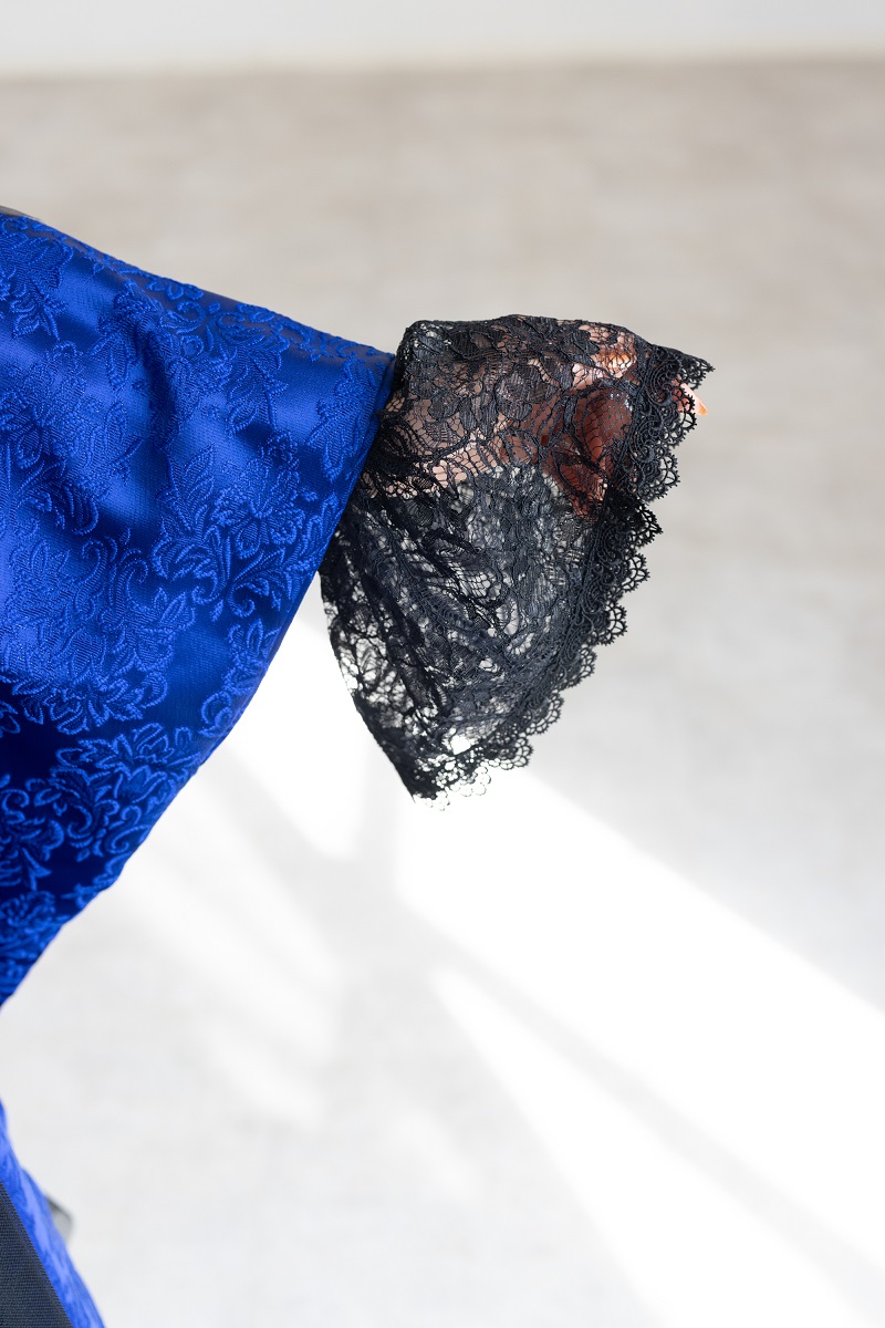 ラフィネモカ二尺袖/ドレス袴 ヴィクトリアン・ブルーRM-196/RH-104【ロイヤルブルー/ブラック】 - 画像 (8)