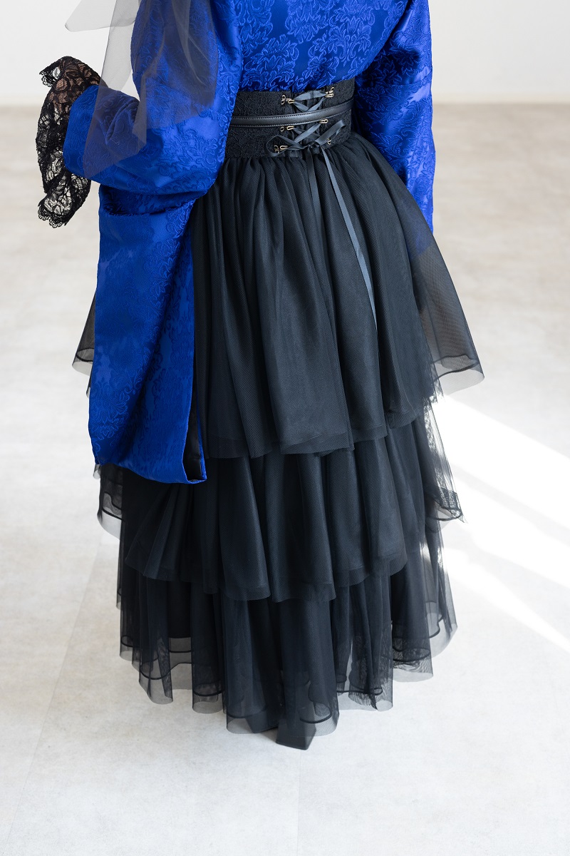 ラフィネモカ二尺袖/ドレス袴 ヴィクトリアン・ブルーRM-196/RH-104【ロイヤルブルー/ブラック】 - 画像 (11)