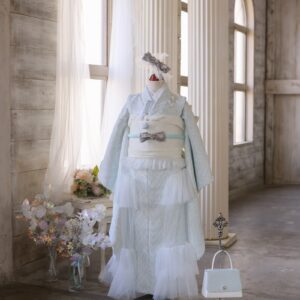 NALUモチーフレース7歳きもの RC840-A 　【水色】