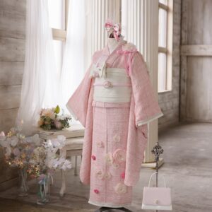 MIXツイード7歳きもの RC830-B　【ﾋﾟﾝｸ】