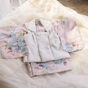 ラフィネココベイビーズ　ベビー被布　RC8700-A【ﾋﾟﾝｸ×白】