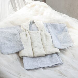 ラフィネココベイビーズ　ベビー被布　RC8700-F【水色×ｵﾌ白】