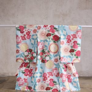 ラフィネココベイビーズ　女児祝着　RC871-B【水色×ﾋﾟﾝｸ】