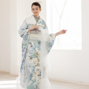 正絹振袖ラフィネモカ RF-62 -エメラルド・ソーダ-