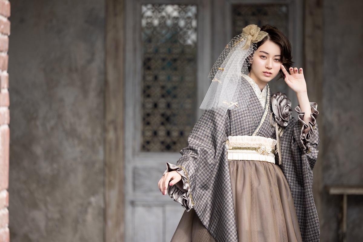 ラフィネモカ二尺袖/ドレス袴 ピエ・ド・プールRM-201/RH-106【カーキ/カーキ】 - 画像 (12)