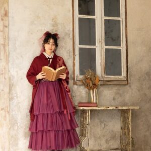 ﾗﾌｨﾈﾓｶ二尺袖/ﾄﾞﾚｽ袴　ロゼ・シルエットRM-207/RH-105【ﾎﾞﾙﾄﾞｰ/ﾎﾞﾙﾄﾞｰ】