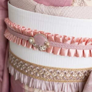 袋帯【正絹】振袖用　GFO-87　パール糸無地　ホワイト