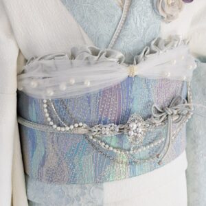 袋帯【正絹】振袖用　GFO-88　オーロラ　ブルー