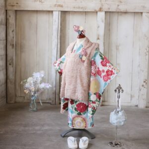 トラッド 3歳被布ｾｯﾄ RC802-B　【水色ﾋﾟﾝｸ】